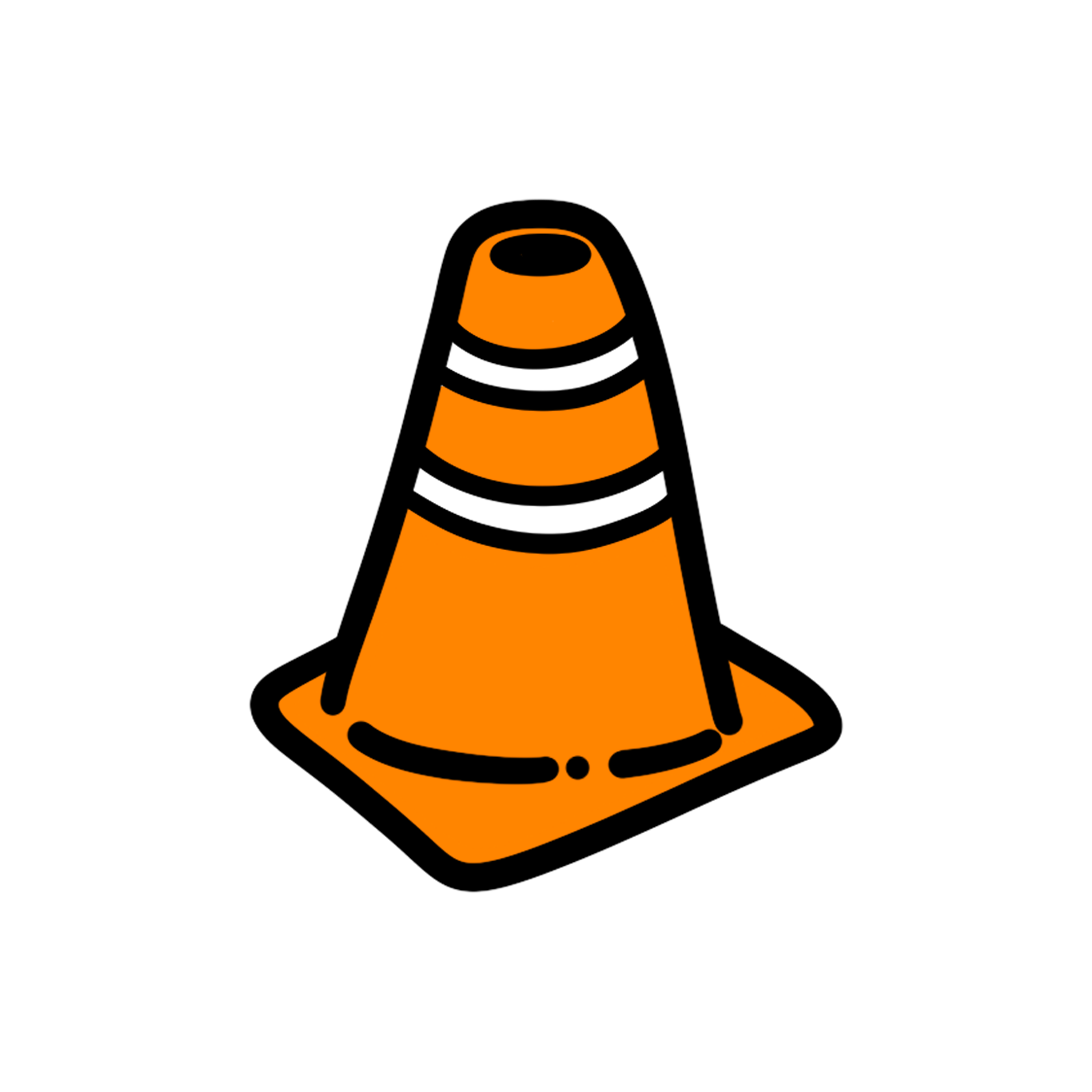 Traffic cone illustration